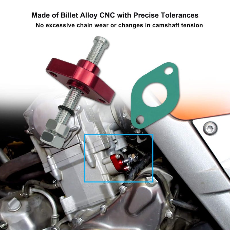 Tavaski Cam Timing Chain Guides Tensioner and Cover Gasket Fit for Suzuki LTZ400 2003-2008 Replace 12771-29F00 12811-07G00 - Image 4